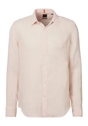 BOSS ORANGE Langarmshirt mit Kontrastdetails Rosa/Lila