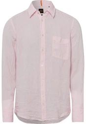 BOSS ORANGE Langarmshirt mit Kontrastdetails Rosa/Lila
