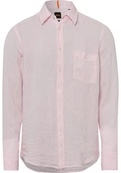 BOSS ORANGE Langarmshirt mit Kontrastdetails Rosa/Lila