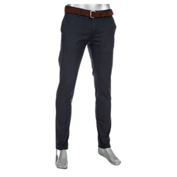 Alberto Chinohose Chino ROB Businesshose Cotton Slim Fit Dunkelblau/Hellblau