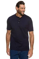 JP1880 T-Shirt Henleys Basic 2er-Pack Rundhals Knopfleiste Dunkelblau/Blau