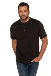 JP1880 T-Shirt Henleys Basic 2er-Pack Rundhals Knopfleiste Schwarz/Dunkelblau/Dunkelgrün