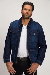 Funktionsjacke Jeansjacke Denim Hemdkragen Zipper