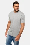 JP1880 T-Shirt Basic V-Ausschnitt Hellgrau/Grau