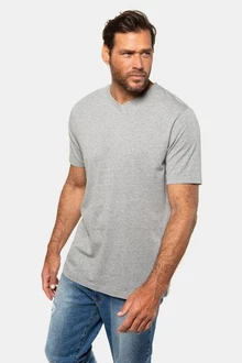 JP1880 T-Shirt Basic V-Ausschnitt Hellgrau/Grau JP1880 T-Shirt Basic V-Ausschnitt Hellgrau/Grau