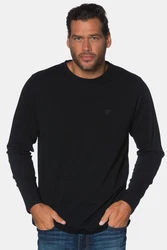 JP1880 T-Shirt Langarmshirt Basic Schwarz/Dunkelblau