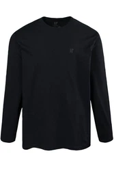 JP1880 T-Shirt Langarmshirt Basic Schwarz/Dunkelblau