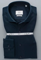 Eterna Langarmhemd Hemd Dunkelblau/Blau