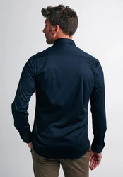 Eterna Langarmhemd Hemd Dunkelblau/Blau