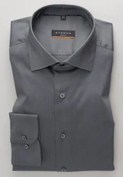 Eterna Businesshemd Hemd Dunkelgrau/Grau/Braun