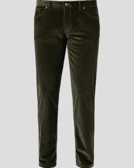 Hiltl 5-Pocket Jeans Dunkelgrün/Grün