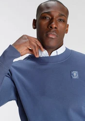 DELMAO Sweatshirt Regular Fit Basic-Stil Blau/Grau/Hellblau/Dunkelblau