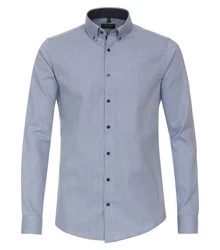 Redmond Langarmhemd Slim Fit Button-Down-Kragen (231710130) Dunkelblau/Grau/Blau/Hellblau