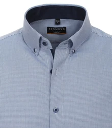 Redmond Langarmhemd Slim Fit Button-Down-Kragen (231710130) Dunkelblau/Grau/Blau/Hellblau