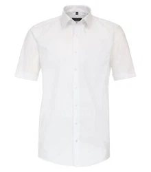 Redmond Kurzarmhemd Regular Fit Weiß/Creme