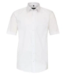 Redmond Kurzarmhemd Regular Fit Weiß/Creme