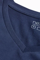 Next T-Shirt Essential V-Ausschnitt Dunkelblau/Blau