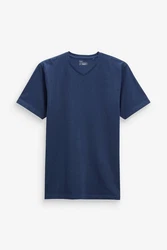 Next T-Shirt Essential V-Ausschnitt Dunkelblau/Blau