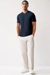 Next T-Shirt Essential V-Ausschnitt Dunkelblau/Blau