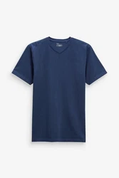 Next T-Shirt Essential V-Ausschnitt Dunkelblau/Blau