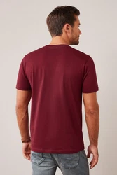 Next T-Shirt Essential V-Ausschnitt Dunkelrot/Bordeaux