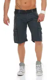 Cargoshorts Herren Shorts PARACHUTE (mit abnehmbarem Grtel) Shorts, kurze Hose, unifarben