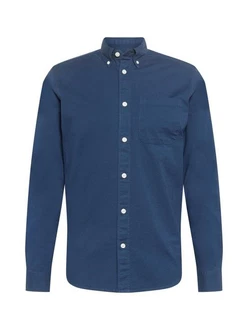 SELECTED HOMME Langarmhemd Rick (1-tlg) ultramarinblau