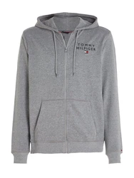 Tommy Hilfiger Underwear Sweatjacke FZ HOODIE HWK mit Logoaufdruck marine/graumeliert/dunkelrot/wei