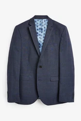 Next Anzugsakko Skinny Fit Jacke Hellblau/Dunkelblau/Grau/Blau