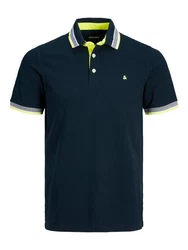 Jack & Jones Poloshirt JJEPAULOS POLO SS NOOS grau/neongrn/schwarz