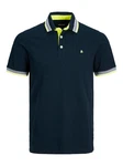Jack & Jones Poloshirt JJEPAULOS POLO SS NOOS grau/neongrn/schwarz