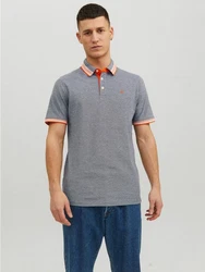 Jack & Jones Poloshirt JJEPAULOS POLO SS NOOS Grau (3613)