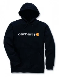 Carhartt Signature Logo Kapuzenpullover (100074) grau/carbon heather