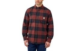 Carhartt Midweight Flannel Plaid Hemd rot