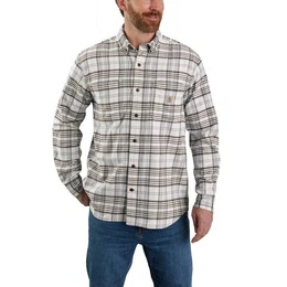 Outdoorhemd Herren Langarmhemd Midweight Flannel L/S Plaid Shirt