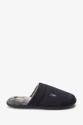 Next Hausschuh mit Hirschmotiv Schwarz