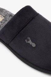 Next Hausschuh mit Hirschmotiv Schwarz