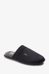 Next Hausschuh mit Hirschmotiv Schwarz
