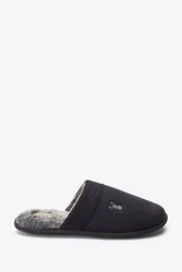 Next Hausschuh mit Hirschmotiv Schwarz