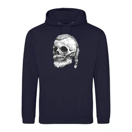 Kapuzenpullover Viking Totenkopf Schdel Herren Hoodie Pullover mit trendigem Frontprint