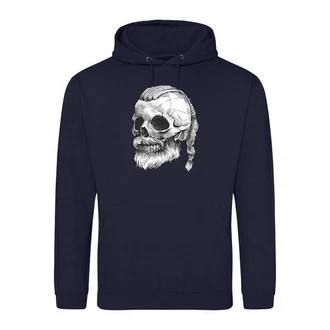 Youth Designz Kapuzenpullover Viking Totenkopf Schdel Hoodie Dunkelblau/Blau