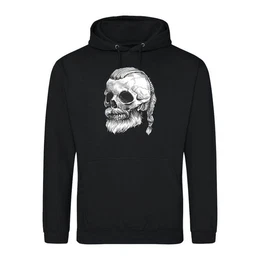 Kapuzenpullover Viking Totenkopf Schdel Herren Hoodie Pullover mit trendigem Frontprint