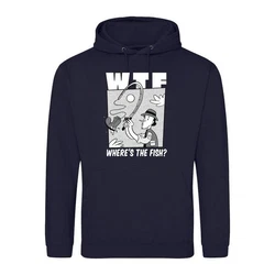 Youth Designz Kapuzenpullover Herren Hoodie WTF Wheres The Fish? Dunkelblau/Blau/Beige