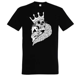 T-Shirt Skelett Ass Poker Herren Shirt mit trendigem Frontprint