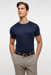 Eterna T-Shirt Dunkelblau/Blau