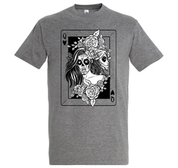 Youth Designz Print-Shirt Queen Dead Herren Shirt Dunkelgrau/Grau/Hellgrau