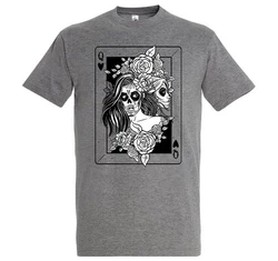 Youth Designz Print-Shirt Queen Dead Herren Shirt Dunkelgrau/Grau/Hellgrau