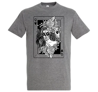 Youth Designz Print-Shirt Queen Dead Herren Shirt Dunkelgrau/Grau/Hellgrau Youth Designz Print-Shirt Queen Dead Herren Shirt Dunkelgrau/Grau/Hellgrau