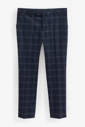 Next Anzughose Karierter Anzug Slim Fit Hellblau/Blau/Dunkelblau/Grau