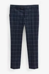 Next Anzughose Karierter Anzug Slim Fit Hellblau/Blau/Dunkelblau/Grau